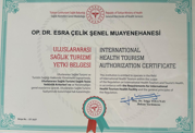 Health Tourism Authorization Certificate